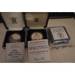 Queen Mother 90th birthday silver proof crown,