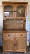 Small modern pine dresser/cabinet Ht 185cm W 92cm