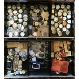 Bisley filing cabinet containing a large number of pocket watches & cases (all AF) including