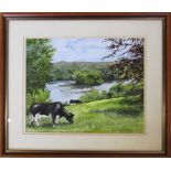 Framed watercolour 'Edge of the Renishaw Estate, Derbyshire' by Ann Turner 54.