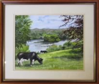 Framed watercolour 'Edge of the Renishaw Estate, Derbyshire' by Ann Turner 54.