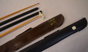 Various snooker/pool cues, rests,