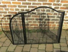 Wrought iron fire guard