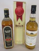 3 bottles of whisky including Bells,