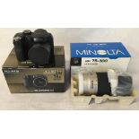 Boxed Fuji Film S2960 digital camera & a boxed Minolta AF zoom lens