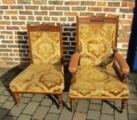Victorian armchair and matching nursing chair