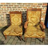 Victorian armchair and matching nursing chair