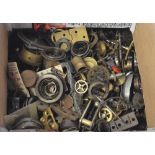 Large quantity of watch/clock parts including gears, cogs,