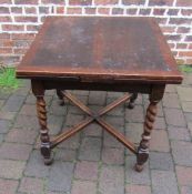 1930s oak draw leaf table