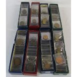 Collection of English coins - Queen Victoria to Queen Elizabeth II in 8 storage boxes