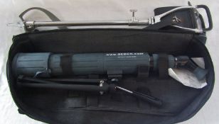 Seben sporting scope 20-60x60 & a shooting stick