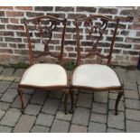 Pair of late Victorian/Edwardian salon chairs