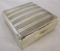 Silver cigarette box Birmingham 1932 9 cm x 9 cm x 3.