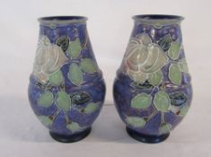 Pair of Royal Doulton stoneware vases no 10292 H 19.