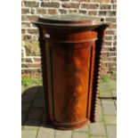 William IV bow fronted small corner cupboard (originally from a larger piece of furniture)