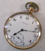 'Slate' gold plated pocket watch