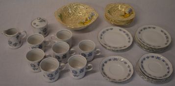 Mitterteich Bavaria part tea service and set of bowls with a gilded floral design by J Fryer and