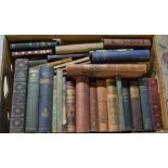 Large box of books including Works of Robert Burns, Forty-One years in India,
