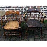 2 early 20th century office chairs