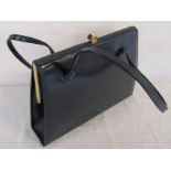 Classic navy 'Vanity Fair' handbag L 26 cm H 20 cm