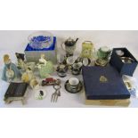 Various ceramics and glassware etc inc Royal Doulton figurine,