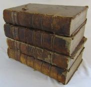 4 volumes of Cyclopaedia or an Universal Dictionary of Arts and Sciences by E Chambers F.R.