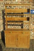 Victorian stripped pine dresser H 210 cm L 126 cm