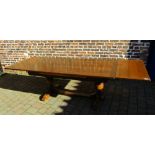 Oak Jacobean style drawleaf refectory table (extending to 275 cm width 92 cm)
