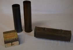 2 WWI period shell cases,
