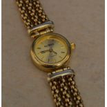 9ct gold Ca'D'oro quartz wristwatch, total approx weight 25.
