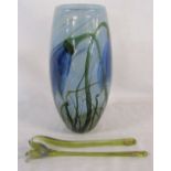 Isle of Wight studio glass collectors piece 2004 'English Bluebell' no 5/75 signed Timothy Harris