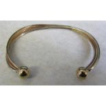 9ct gold twisted bangle weight 4.