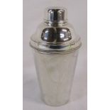 Silver plated cocktail shaker (1 1/2 pints) H 22 cm