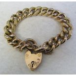 9ct gold bracelet with locket weight 30.