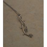 9ct white gold and diamond necklace in the shape of flowers, total approx weight 1.