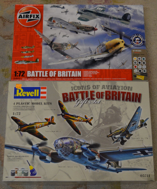 Airfix 1:72 scale 'Battle of Britain' model kit and a Revell 1:72 scale 'Battle of Britain,