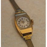 9ct gold (body only) Avia ladies vintage wristwatch, total approx weight 11.