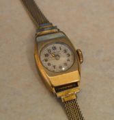 9ct gold (body only) Avia ladies vintage wristwatch, total approx weight 11.