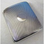Silver cigarette case London 1908 by Sampson Morden & Co weight 3.