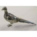 Continental silver table piece modelled as a Pheasant weight 9.