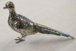 Continental silver table piece modelled as a Pheasant weight 9.