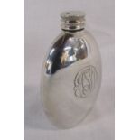 Small silver hip flask Sheffield 1988 by Garrard & Co Ltd H 9 cm weight 2.