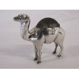 Silver standing camel pin cushion Birmingham 1906 maker Adie & Lovekin Ltd total weight 1.