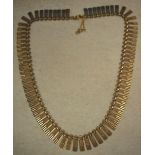 9ct gold Cleopatra style necklace, total approx weight 19.