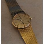 9ct gold ladies Omega wristwatch (the strap has been previously repaired) total approx weight 32.