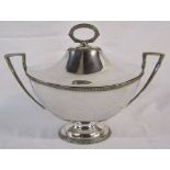 Large silver plated lidded tureen L 41 cm H 30 cm