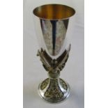 Silver and gilt Charles & Diana goblet commemorating their wedding in 1981 limited edition no