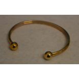 9ct gold torque bangle, total approx weight 3.