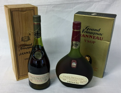 2 bottles of Janneau Grand Armagnac