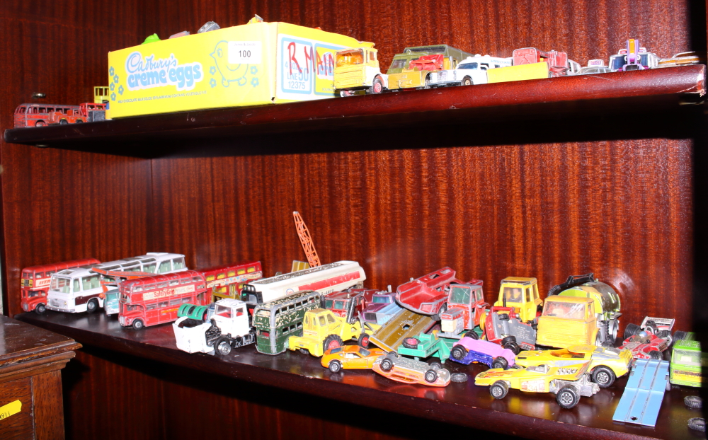A collection of various Matchbox, Dinky and other die-cast model vehicles (all well played with)